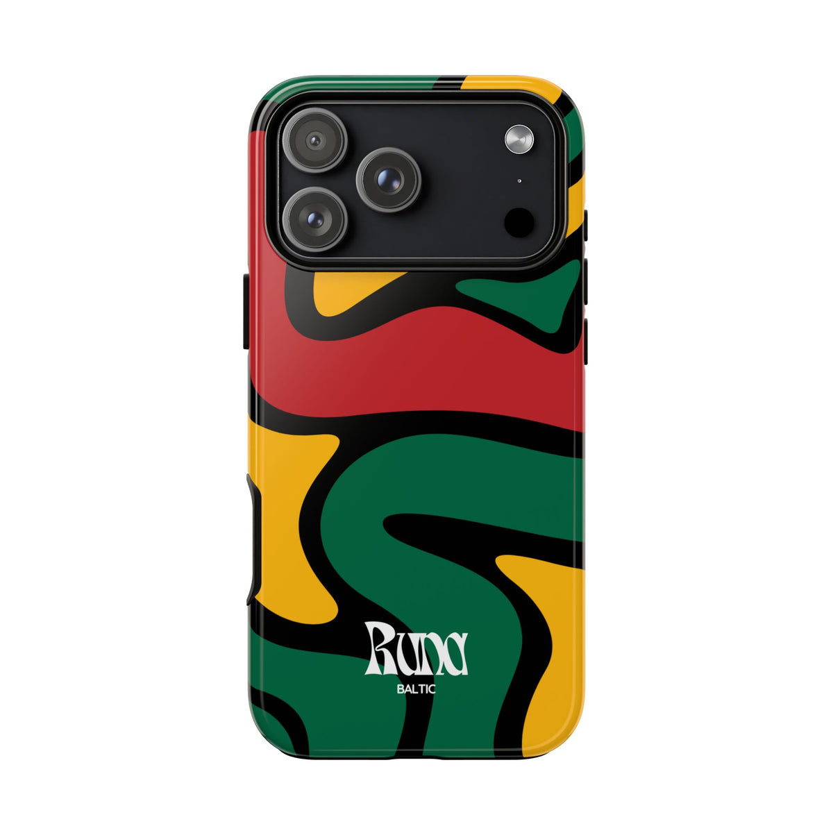 Copy of Copy of Retro Swirl Tough Phone Case — Green Red Yellow Abstract Design