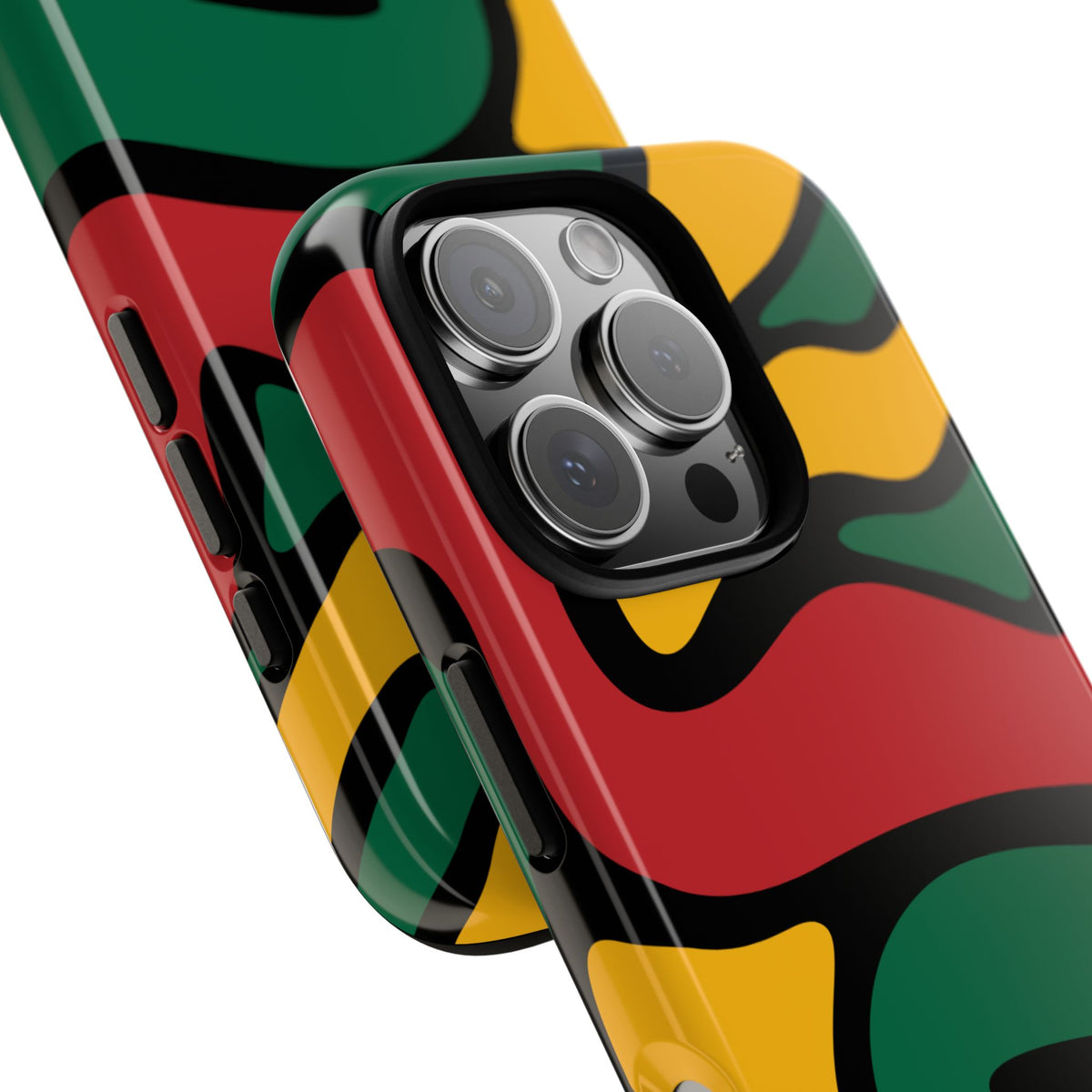 Copy of Copy of Retro Swirl Tough Phone Case — Green Red Yellow Abstract Design