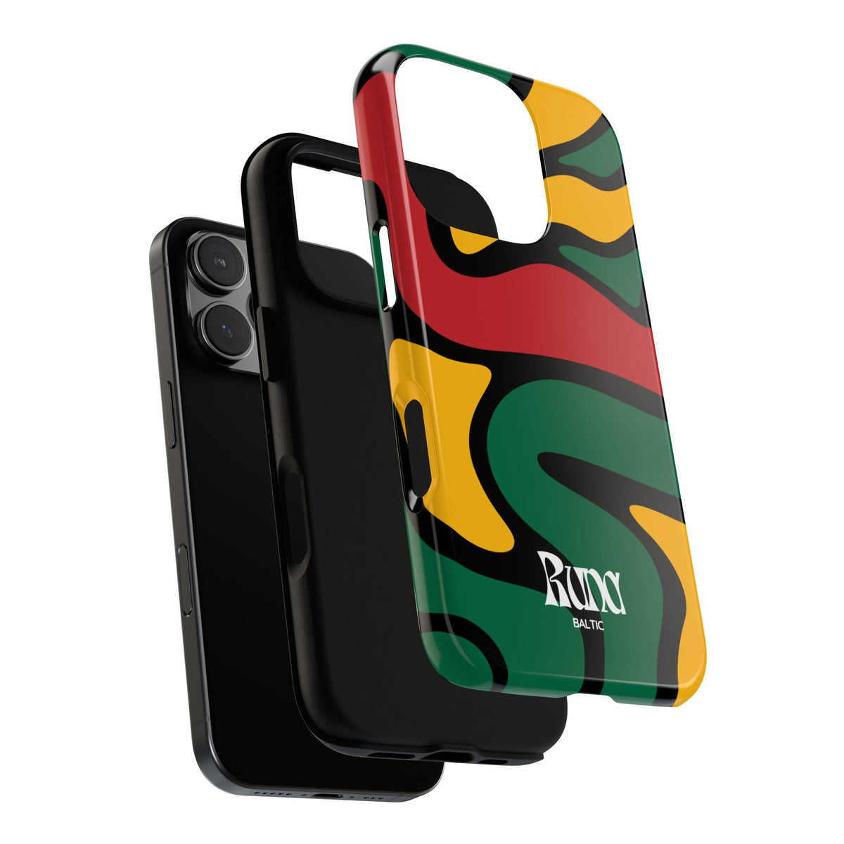Copy of Copy of Retro Swirl Tough Phone Case — Green Red Yellow Abstract Design