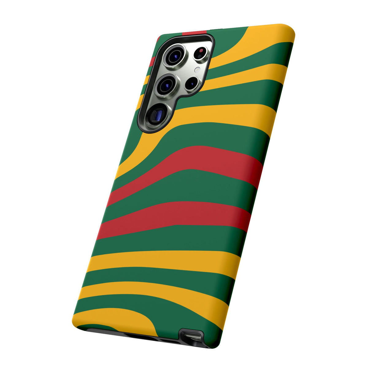 Phone Case — Retro Wavy Stripes in Green, Yellow & Red