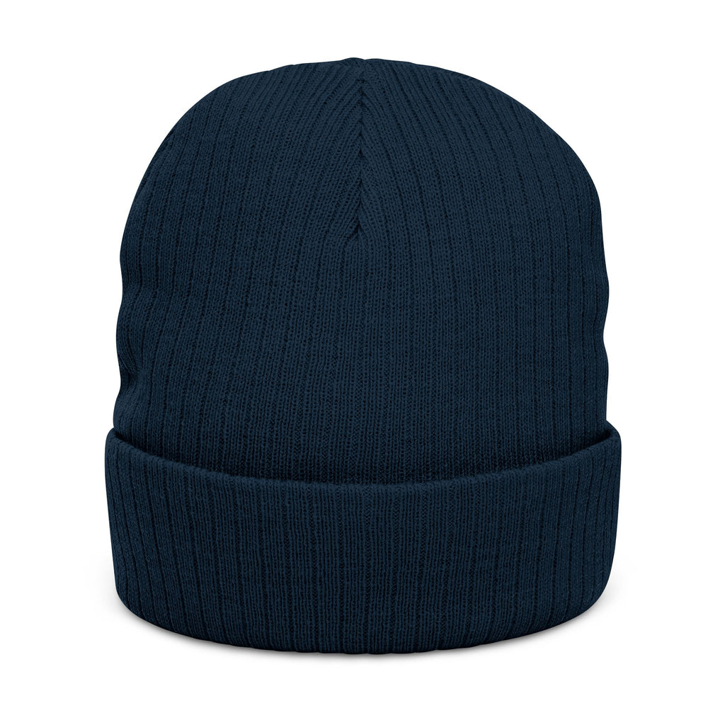 Knight on Horseback embroidered beanie | Ribbed Knit Beanie