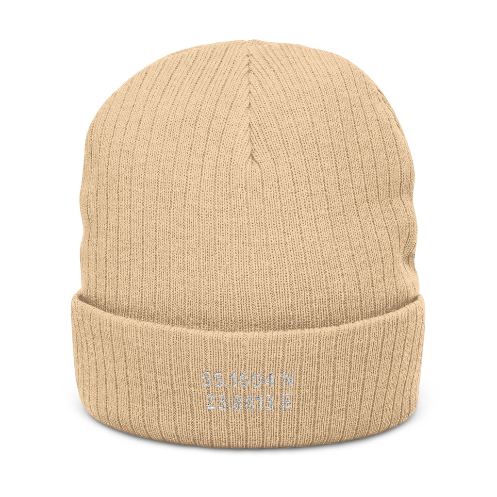 Ribbed Knit Beanie (Embroidery)