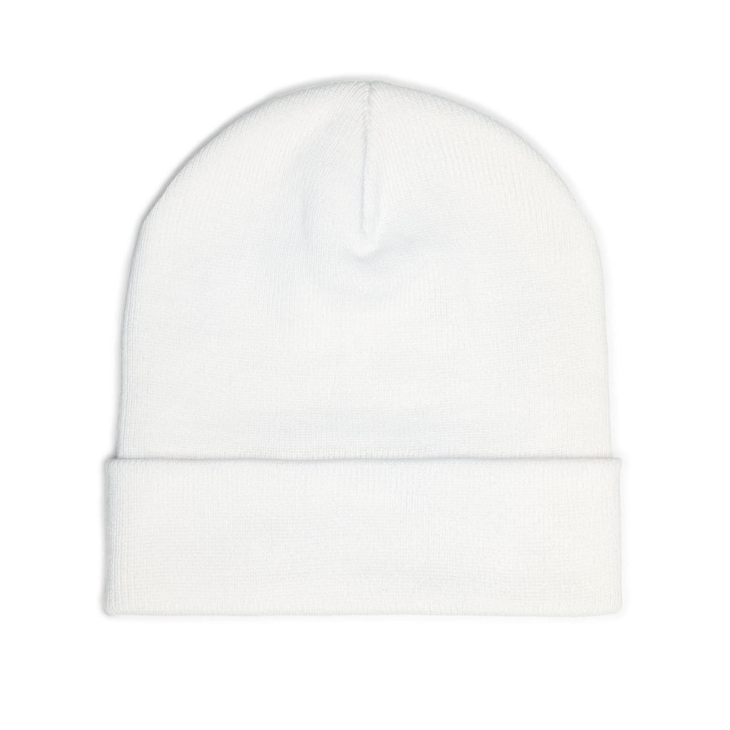 Rustic Gothic 'Runy' Embroidered Knit Beanie | Black Cuffed Hat