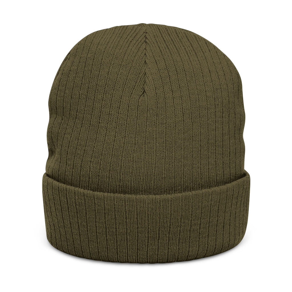 Knight on Horseback embroidered beanie | Ribbed Knit Beanie