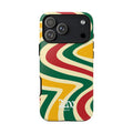 Copy of Retro Swirl Tough Phone Case — Green Red Yellow Abstract Design