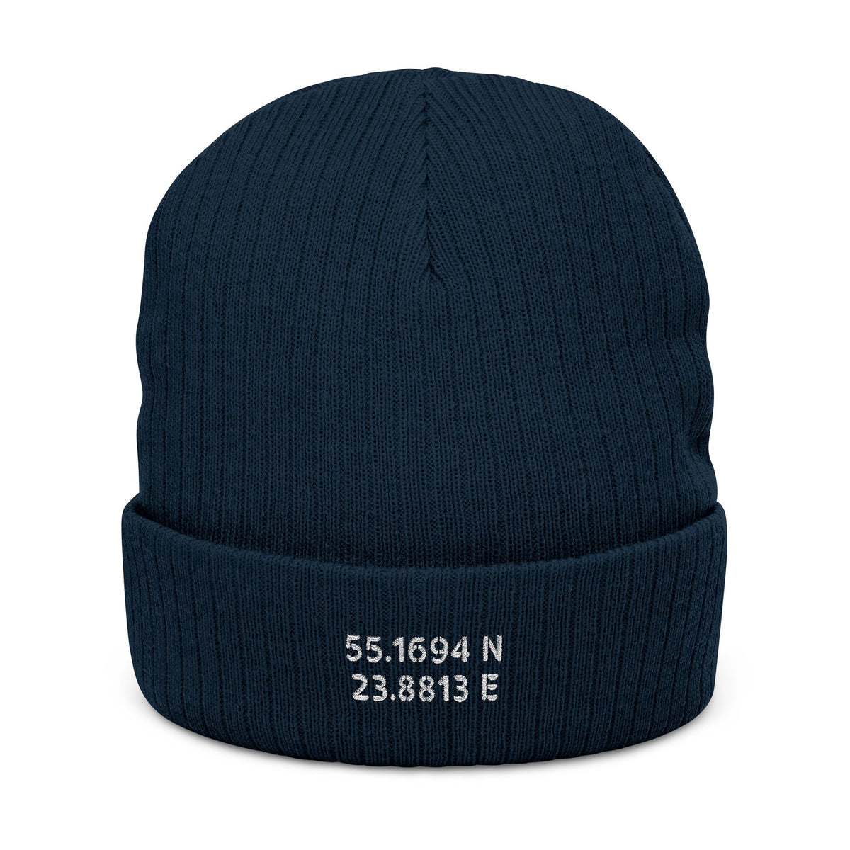 Ribbed Knit Beanie (Embroidery)