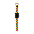 Rasta Checkerboard Watch Band | Red Green Yellow Plaid Apple Watch Strap